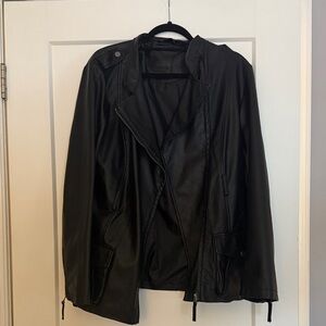 Max Studio Black Leather Jacket for Women